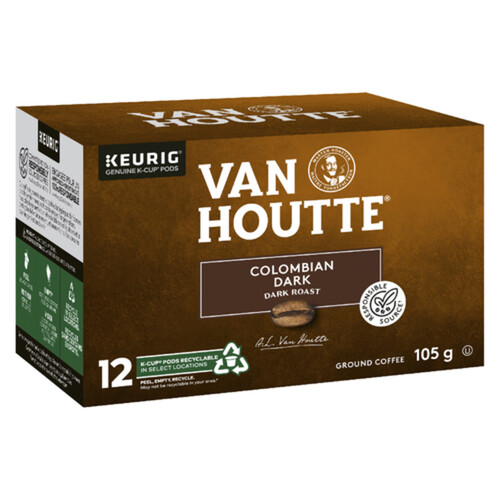 Van Houtte Coffee Pods Colombian Dark Roast 12 K-Cups 105 g