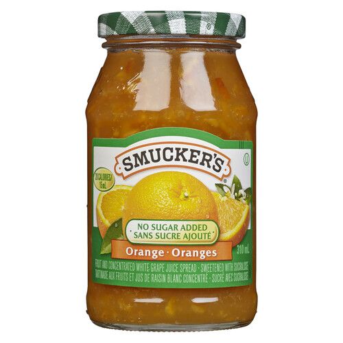 Smucker's No Sugar Added Marmalade Jam Orange 310 ml