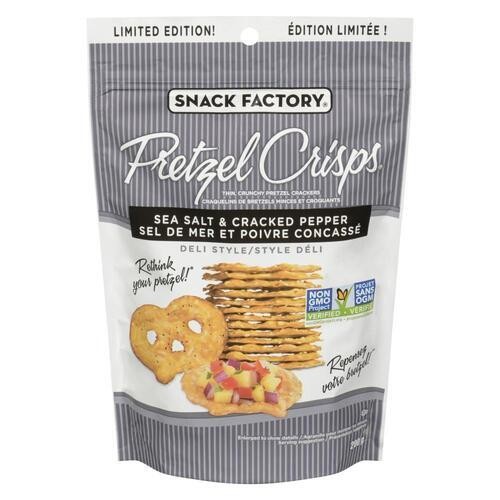 Snack Factory Pretzel Crisps Sea Salt & Pepper 200 g