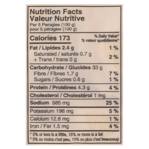 Mom's Perogies Frozen Perogies Potato Cottage Cheese 750 g Voilà