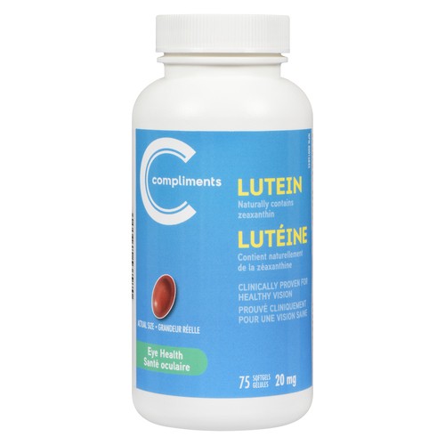 Compliments Lutein 20 mg 75 Softgel Capsules
