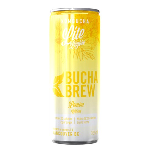Bucha Brew  Kombucha Lite Fun Fizzy Water Lemon 355 ml (can)