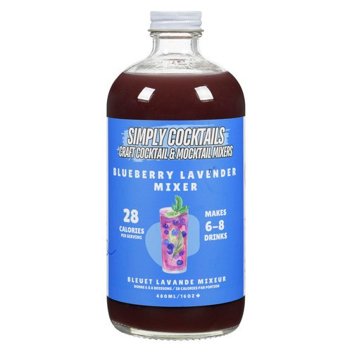 Simply Cocktails Non Alcoholic Mixer Blueberry Lemon Lavender 480 ml (bottle)