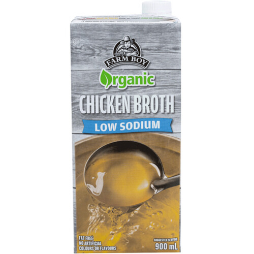 Farm Boy Low Sodium Organic Chicken Broth 900 ml