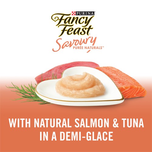 Fancy Feast Savoury Pure Naturals Cat Treats with Natural Salmon & Tuna 4 x 10 g