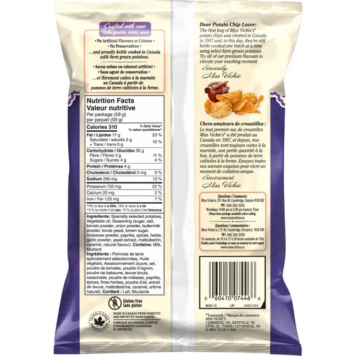 Miss Vickie's Kettle Cooked Chips Applewood Smoked BBQ 59 g
