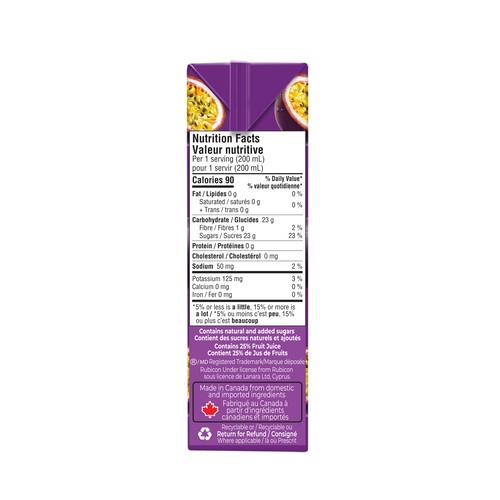 Rubicon Drink Juice Passion Fruit 200 ml