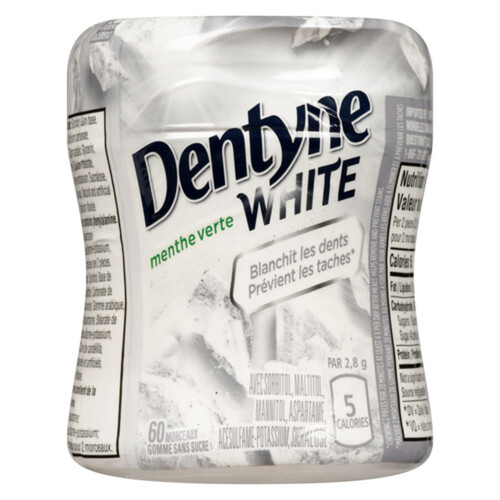 Dentyne Sugar Free Gum Spearmint White Bottle 60 EA