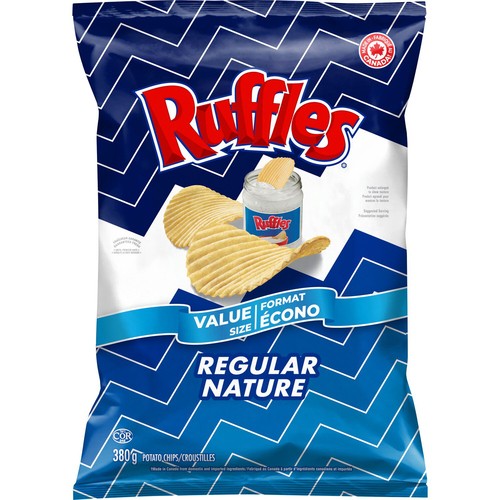 Ruffles Regular Potato Chips Value Size 380 g