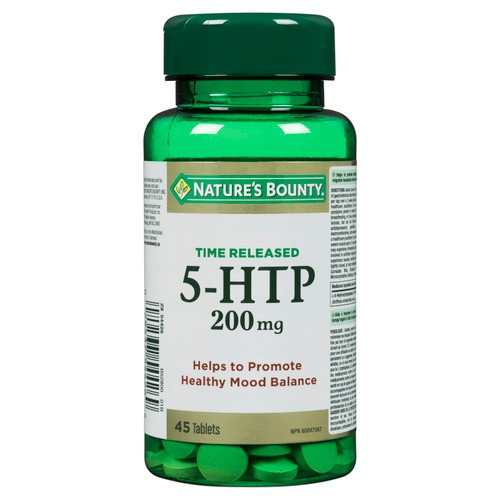 Nature's Bounty 5-HTP Time Released 200 mg Helps to promote healthy mood balance. 45 EA