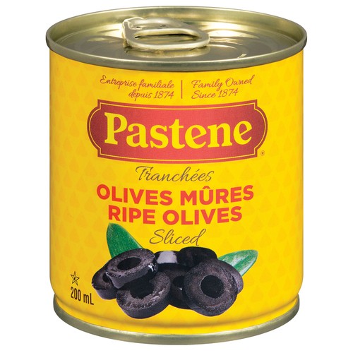 Pastene Ripe Olives Sliced 200 ml