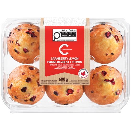 Compliments Muffins Cranberry Lemon 600 g
