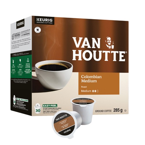 Van Houtte Coffee Pods Colombian Medium Roast 30 K-Cups 285 g