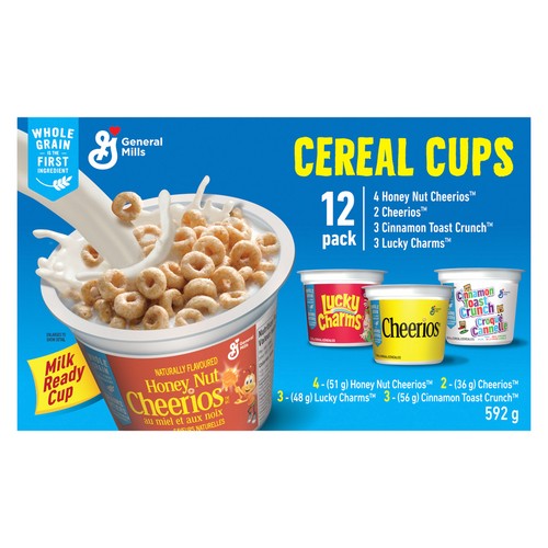 General Mills Multiple Brands Cereal Cups 12 Pack 592 g