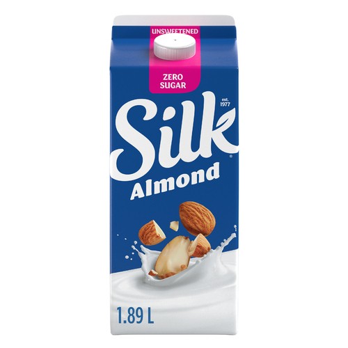 Silk Dairy-Free Zero Sugar Almond Milk Alternative Unsweetened 1.89 L