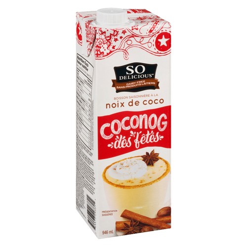 So Delicious Dairy-Free Seasonal Beverage Holiday Nog Coconut 946 ml