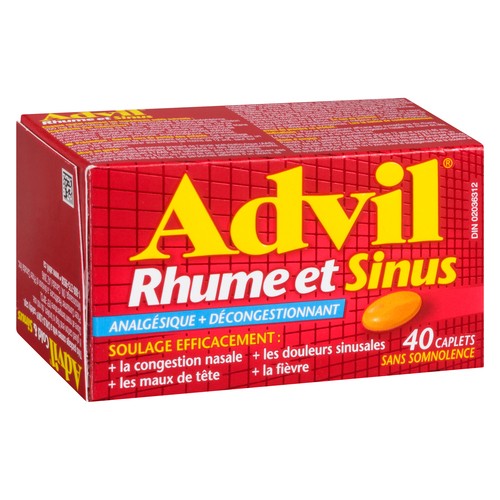 Advil Cold & Sinus Coated Caplets 40 EA