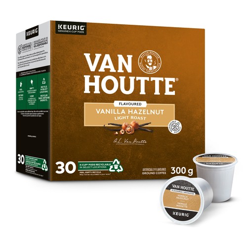 Van Houtte Coffee Pods Light Roast Vanilla Hazelnut 24 K-Cups 240 g