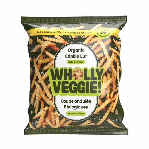 Wholly Veggie Organic Frozen Fries Straight Cut 425 g