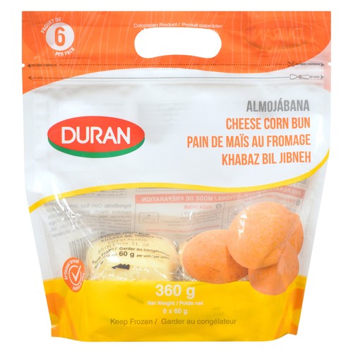 Duran Frozen Cheese Corn Bun Almojábana 6 x 60 g