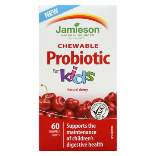 Jamieson Kids 5 Billion Probiotic Supplement Chewable Tablets 60 Count