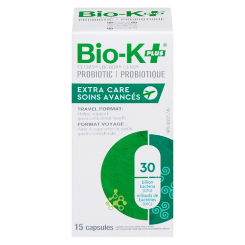 Bio-K Plus Probiotic Extra Care Capsules 15 Count