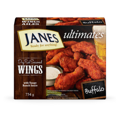 Janes Frozen Fully Cooked Chicken Wings Buffalo 754 g