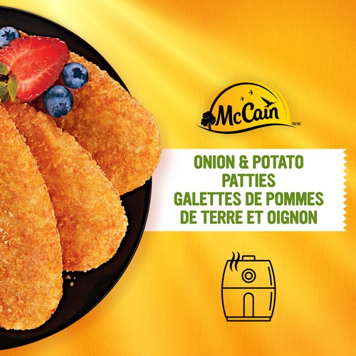 McCain Frozen No Flip 9 Minute Onion & Potato Patties 12 pack 600 g