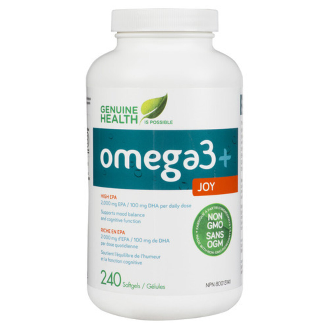 Genuine Health Omega 3+ Joy Softgels 240 Count Voilà Online Groceries