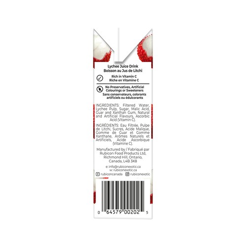 Rubicon Drink Lychee 4 x 200 ml
