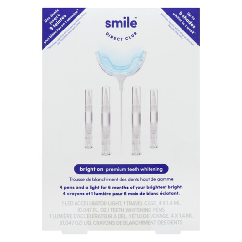 Smile Direct Club Whitening Kit 4 Pack With Light 1.4 ml