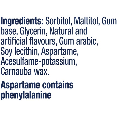 Excel Sugar Free Chewing Gum Peppermint Flavoured Pack of 12 Pieces 1 EA