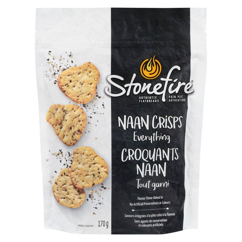 Stonefire Naan Crisps Crackers Everything Flavor 170 g