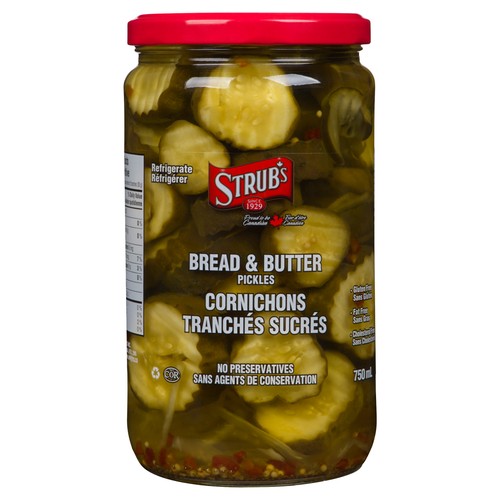 Strubs Sweet Bread & Butter Pickles 750 ml