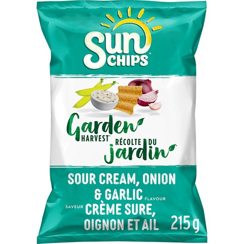 SunChips Garden Harvest Sour Cream Onion Garlic Snacks 215 g