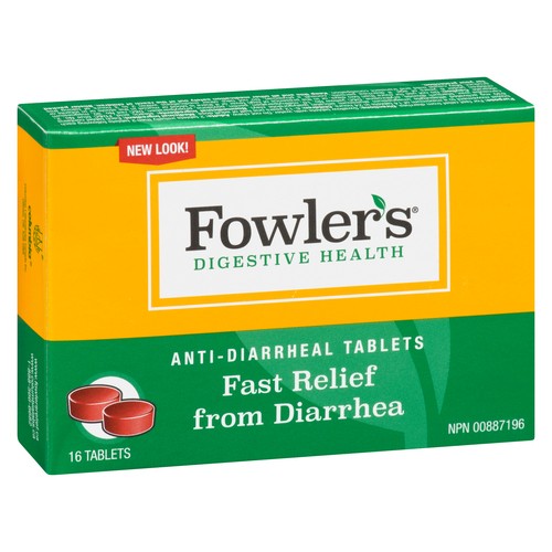 Fowler's Digestive Health Anti-Diarrheal Tablets 16 Count