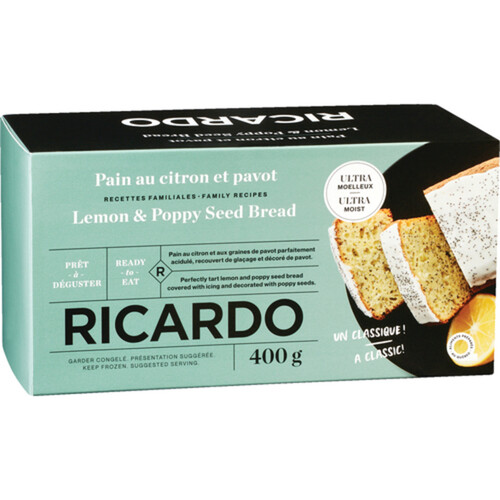 RICARDO Bread Lemon & Poppy Seed 400 g (frozen)