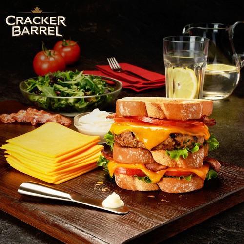 Cracker Barrel Cheese Slices Medium Cheddar 500 g