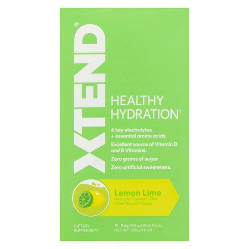 Xtend Dietary Supplement Healthy Hydration Lemon Lime 15 Pack