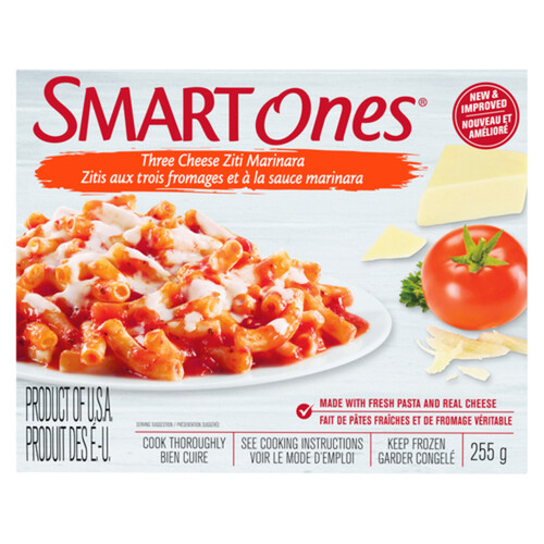 Smart Ones Three Cheese Ziti Marinara Frozen Meal 255 g