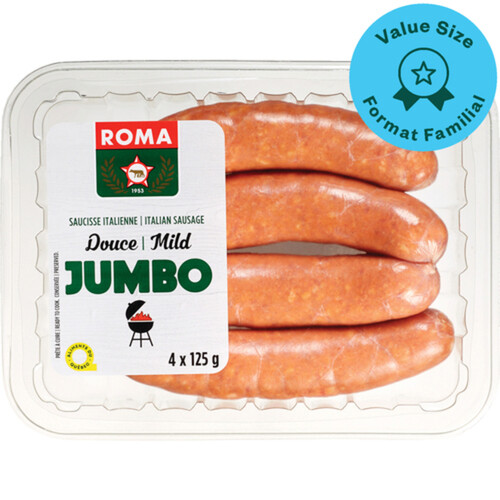 Roma Jumbo Sausage Mild Italian 500 g