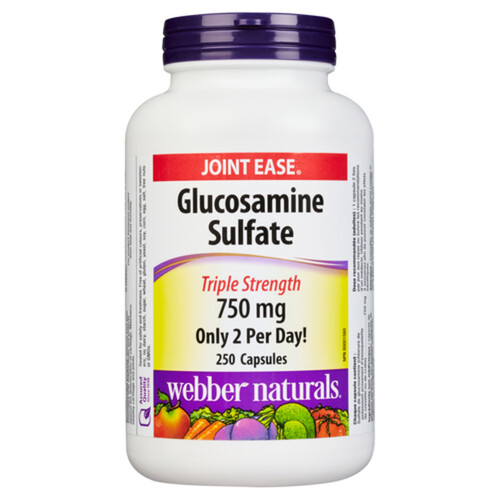 Webber Naturals Glucosamine Sulfate 750 mg 250 Capsules