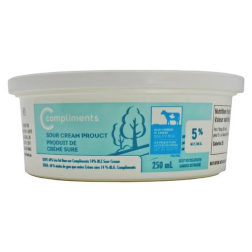 Compliments 5% Sour Cream Light 250 ml