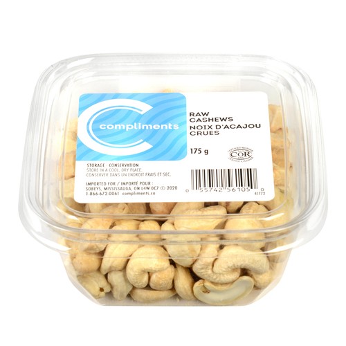 Compliments Raw Cashews 175 g