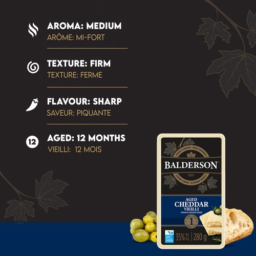 Balderson Cheddar Cheese 1 Year Aged 280 g