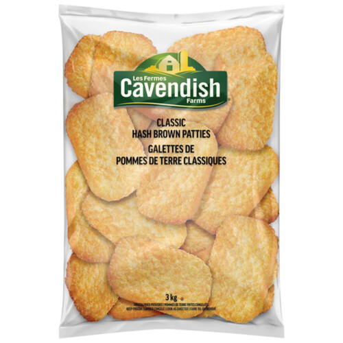 Cavendish Farms Frozen Hash Brown Patties Classic 3 kg