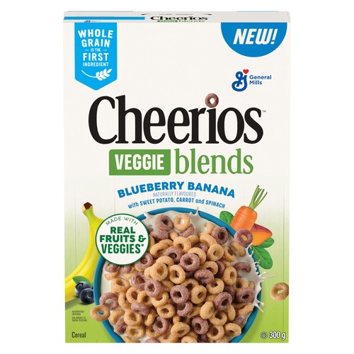 Cheerios Veggie Blends Cereal Blueberry Banana 300 g