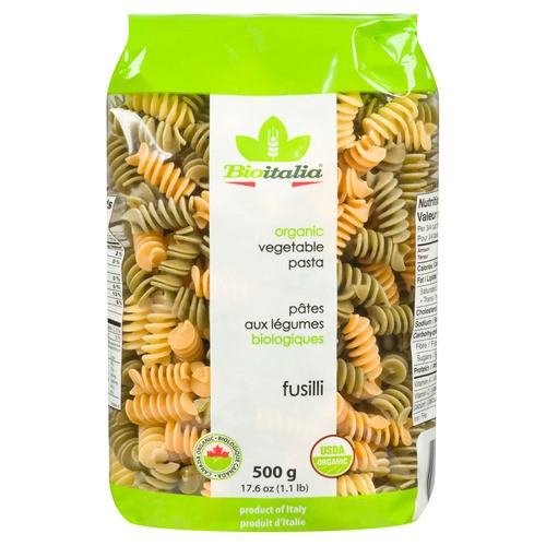 Bioitalia Organic Pasta Vegetable Fusilli  500 g