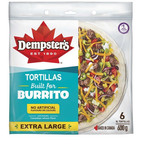 Dempster’s Burrito Tortillas White Extra Large 600 g