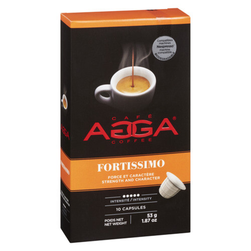 Agga Coffee Pods Fortissimo Espresso 10 Capsules 53 g